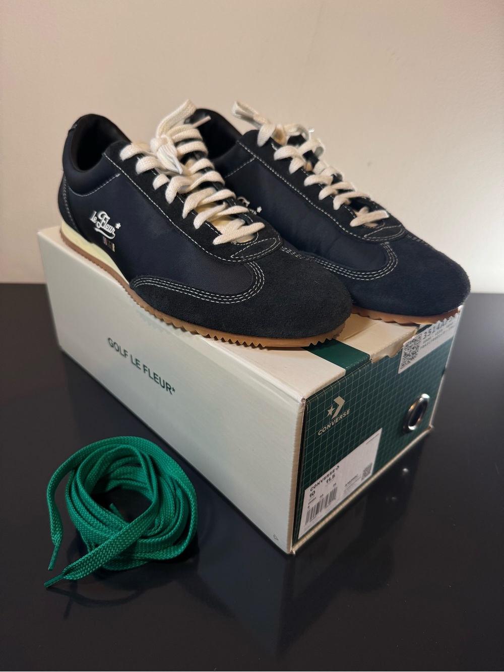 Converse Golf Le Fleur Black and White Low-Top Sneakers
